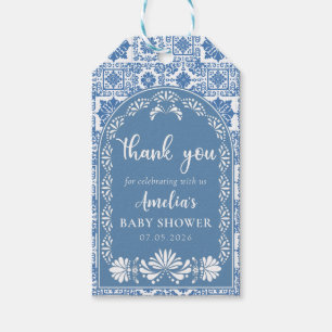 Cielito Lindo Blue Mexican Baby Shower Tag Geschenkanhänger