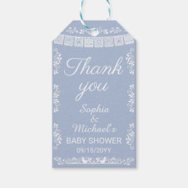 Cielito Lindo Blue Papel Picado Baby-Einweihungsfe Geschenkanhänger