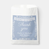 Cielito Lindo Blue Papel Picado Baby Shower Geschenktütchen (Vorderseite)