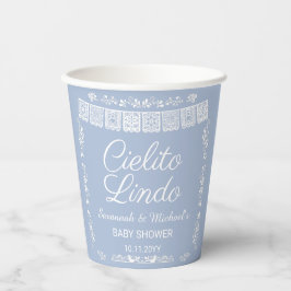 Cielito Lindo Blue Papel Picado Baby Shower  Pappbecher
