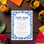 Cielito Lindo blue white all in one Einladung