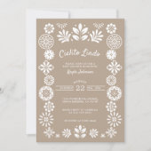 Cielito Lindo Boho Beige geschlechtsneutral Einladung (Vorderseite)
