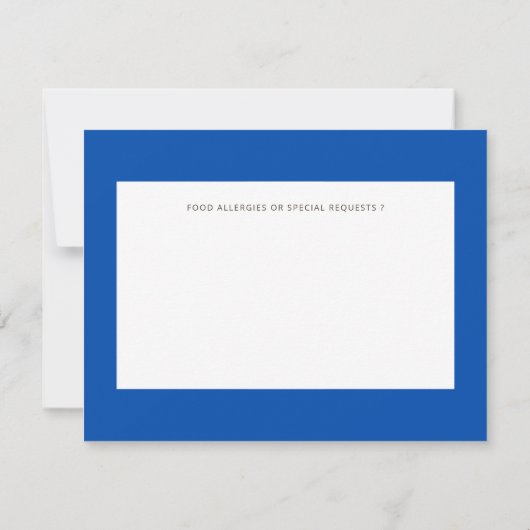 Cielito Lindo Bold Blue Geometric RSVP Card (Rückseite)