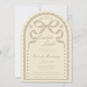 Cielito Lindo Cream Tan Papel Picado Baby Shower Einladung (Vorderseite)