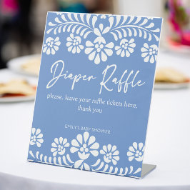 Cielito lindo Duschblau-Babydusche-Windel-Tombola Sockelschild