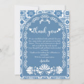 Cielito lindo Dusty Blue Mexican Baby Shower Dankeskarte (Vorderseite)