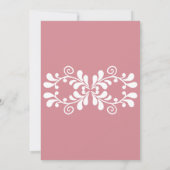 Cielito Lindo Dusty Pink Baptism & First Birthday Einladung (Rückseite)