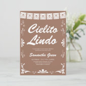Cielito Lindo Gender Neutral Baby Dusche Einladung (Stehend Vorderseite)