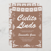 Cielito Lindo Gender Neutral Baby Dusche Einladung (Vorne/Hinten)