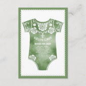 Cielito Lindo grüne Babydusche Bücher für Baby Begleitkarte (Vorderseite)