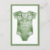 Cielito Lindo grüne Babydusche Windeln Raffel Begleitkarte (Vorderseite)