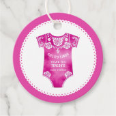 Cielito Lindo Hot Roink Giro Danke, Baby Dusche Geschenkanhänger (Vorderseite)