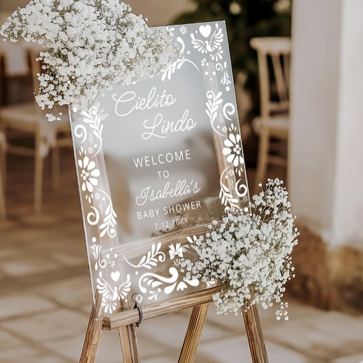 Cielito Lindo Mexican Baby Dusche Willkommen Acrylschild