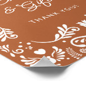 Cielito Lindo Mexican Baby Duschkarten und Geschen Poster (Ecke)