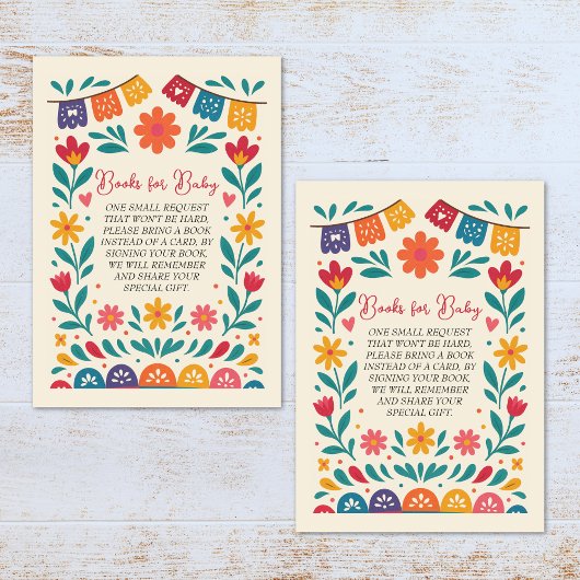 Cielito Lindo Mexican Baby Shower Books for Baby Begleitkarte