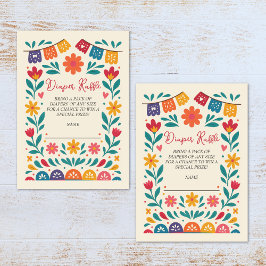 Cielito Lindo Mexican Baby Shower Diaper Raffle Begleitkarte