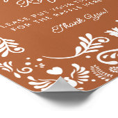 Cielito Lindo Mexican Baby Shower Diaper Raffle Poster (Ecke)