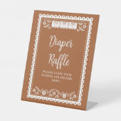 Cielito Lindo Mexican Baby Shower Diaper Raffle Sockelschild (Vorderseite)