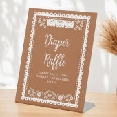 Cielito Lindo Mexican Baby Shower Diaper Raffle Sockelschild