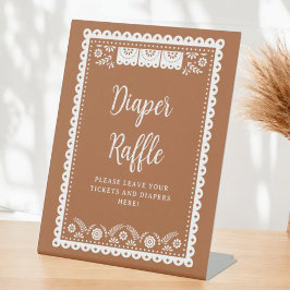 Cielito Lindo Mexican Baby Shower Diaper Raffle Sockelschild