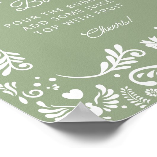 Cielito Lindo Mexican Baby Shower Mama-osa Bar Poster (Ecke)