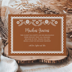 Cielito Lindo Mexican Baby Shower Muchas Gracias Dankeskarte