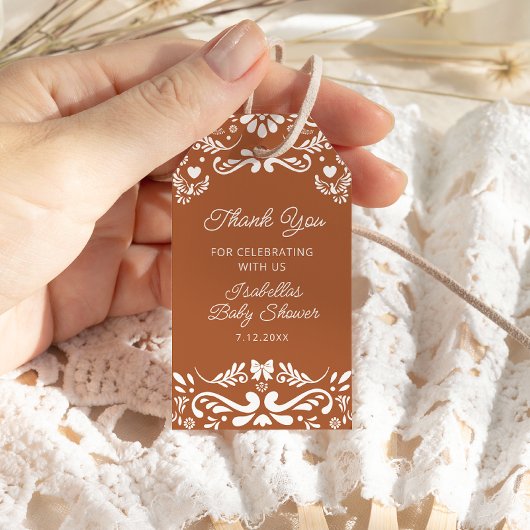 Cielito Lindo Mexican Baby Shower Vielen Dank Geschenkanhänger