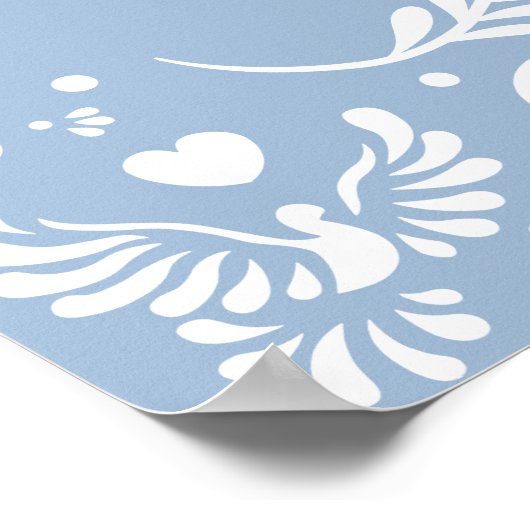 Cielito Lindo Mexican Blue Baby Dusche Willkommen Poster (Ecke)