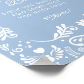Cielito Lindo Mexican Blue Baby Shower Mama-osa Ba Poster (Ecke)