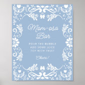 Cielito Lindo Mexican Blue Baby Shower Mama-osa Ba Poster (Vorne)