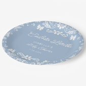 Cielito Lindo Mexican Blue Baby Shower Pappteller (Schrägansicht)