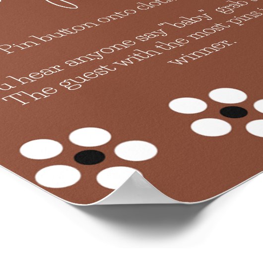 Cielito Lindo Mexican Don Say Baby Shower Game Poster (Ecke)