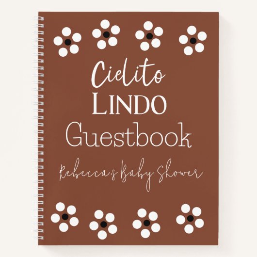 Cielito Lindo Mexican Fiesta Baby Shower Guestbook Notizblock (Vorderseite)