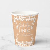 Cielito Lindo Mexican Fiesta Neutral Baby Dusche Pappbecher (Vorderseite)