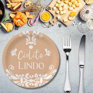 Cielito Lindo Mexican Fiesta Neutral Baby Dusche Pappteller