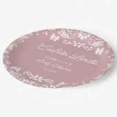 Cielito Lindo Mexican Girl Baby Shower Pappteller (Schrägansicht)