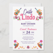 Cielito Lindo Mexican Guitar Talavera Baby Shower Einladung (Vorderseite)