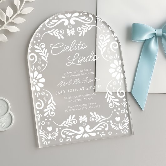 Cielito Lindo Mexican Niedlich Baby Shower Acryleinladungen