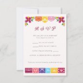 Cielito Lindo Mexican Papel Picado Floral  RSVP Karte (Vorderseite)