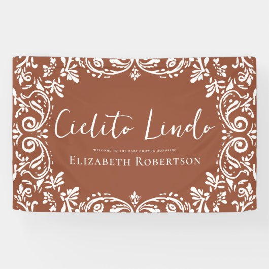 Cielito Lindo Mexican Papel Picado Talavera Banner (Horizontal)