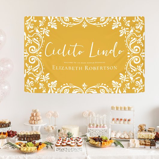 Cielito Lindo Mexican Papel Picado Talavera Banner