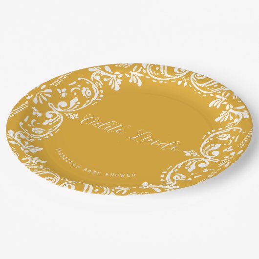 Cielito Lindo Mexican Papel Picado Talavera Pappteller (Schrägansicht)