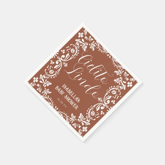 Cielito Lindo Mexican Papel Picado Talavera Serviette (Ecke)