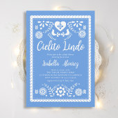 Cielito Lindo Mexican Picado Heart Baby Shower Einladung