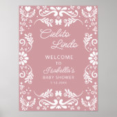 Cielito Lindo Mexican Pink Baby Dusche Willkommen Poster (Vorne)