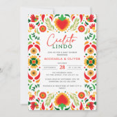 Cielito Lindo Mexican Talavera Kinderdusche in Einladung (Vorderseite)