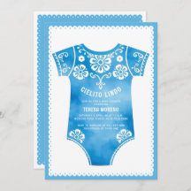 Cielito Lindo niedliche blaue Bodysuit Babydusche
