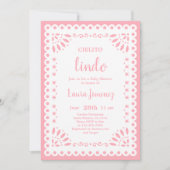 Cielito Lindo Papel Picado Baby Shower Girl Einladung (Vorderseite)