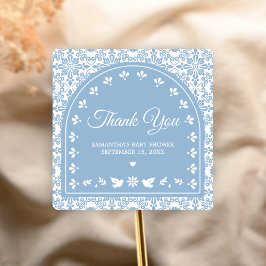 Cielito Lindo Papel Picado Baby Shower Quadratischer Aufkleber
