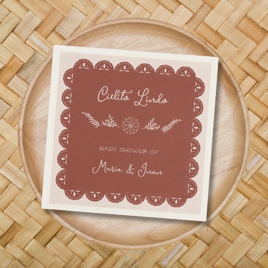 Cielito Lindo Papel Picado Mexican Baby Shower Serviette
